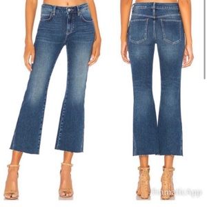 NWT- Free People: Rita Crop Flare Jean in Dark Denim